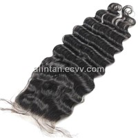 Virgin Brazilian body wave cheap human hair lace closure 3 part middle free Swiss lace closure