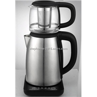 Stainless Steel 2.0 L kettle with glass tea pot(Model No.: TM2001TS)