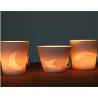Fish Glowing ceramic candle jars, candle containers