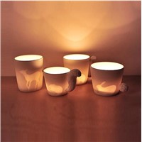 Glowing Animal Ceramic Candle Cups,candle containers