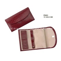 Red Crocdile PVC Jewelry Roll(P0003)