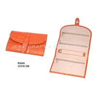 Orange crocdile pvc jewelry purse(P0008)