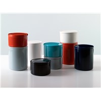 Purple Glazed Cylinder Ceramic Candle jar