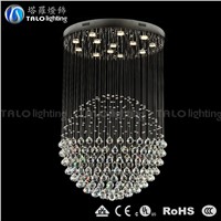 popular single ball crystal pendant light LED chandeliers for living room decoration