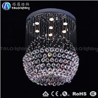 2015 new hanging crystal chandelier LED round pendant lamp