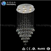 Good quality modern round crystal pendant lamp LED chandeliers for bedroom