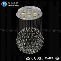 customized modern single ball crystal chandelier droplight LED pendant lamp