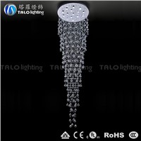 luxury  hotel project lighting LED crystal lamp chandelier