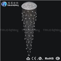 hot sale modern crystal chandelier LED long pendant light stair lamp