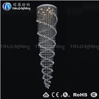 large crystal drop light chandelier LED pendant light  hotel project lighting