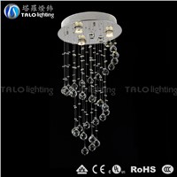 whole-sale modern spiral chandelier crystal pendant light