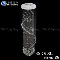 Hot sale ! crystal chandelier drop light LED pendant lamp  for stair light