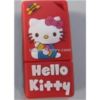 New sale lovely plastic USB flash drive ,hello kitty u disk,china factory