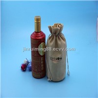 2015 New Design Jute Drawstring Bag For Glass Cup