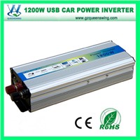 Portable 1200W High Frequency Car DC AC Inverter (QW-1200MUSB)