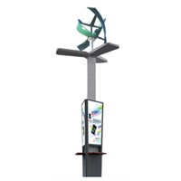 Mobile Phone Charging Station Solar, Wind Charging Kiosk, Outdoor Mini Mobile Phone Charger