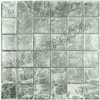 FP02 silver leaf glass mosaic foil mosaic decorative tile