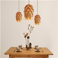 New popular pineapple shape wood pendant light