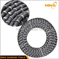 Rubber Coating Diamond Wire Saw For Granite Sandstone Basalt Quarrying Used On Stationary Wire Saw