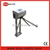 Compact box mirror finish waist height drop arm mechanical tripod turnstile