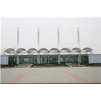 tension membrane structure expressway tolling station roof self-cleaning canopy