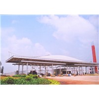 toll station tensile membrane structure Heat Insulation white roof