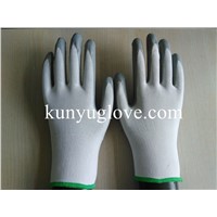 13 Guage oil resistant polyester nitrile gloves,13G seamless polyester liner nitrile coated