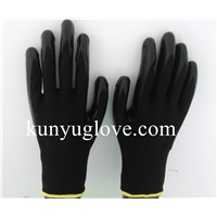 13G Polyester liner black Nitrile Coated Working Safety Gloves