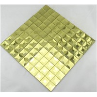PM011 gold diamond mirror glass mosaic decorative tile