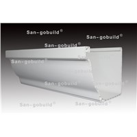 High quality PVC rain gutter and gutter fitting for Plastic roof materials