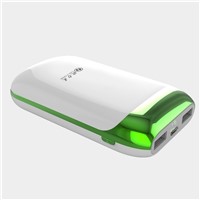 Newest rechargeable mobile phone charger dual USB output power bank 7800mah