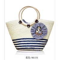 straw beach tote bag