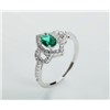 925 silver green spinel ring/silver gemstone ring