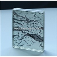 Decorative fabric laminated glass decorative tempered fabric glass