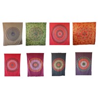 Handicrunch | Traditional Indian Peacock  Hippie mandala tapestry wall hanging
