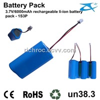 7.4V/2200mah Rechargeable Li-Ion Battery Pack 2S1P