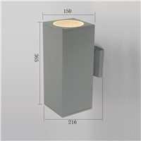 outdoor up and down wall light IP 54 waterproof square LED aluminum wall lamp