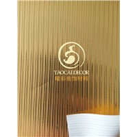 Golden pvc paper for curtain rods