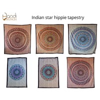 Handicrunch | Traditional Indian printed mandala tapestry wall hanging