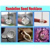 Dandelion Seed Glass Orb Terrarium Necklace