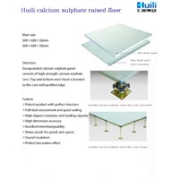 Calcium sulphate raised access floor