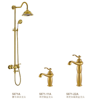 antique style gold plated wash baisn faucets