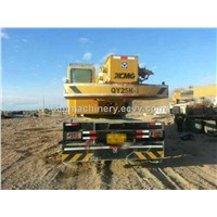 Used condition XCMG QY25K5 truck crane second hand year 2010 XCMG 25t mobile crane sale