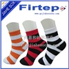 Fashional stripe design thick terry socks, women winter cotton socks China socks manufacture