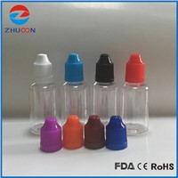 hot selling 30ml PET with childproof caps eliquid bottle