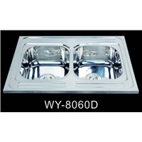 China Factory Suppy Stainless Steel Kitchen Sink WY-8060D