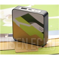 Fashionable high quality mirror panel metal shell USB mobile phone charger with 6600mAh polymer