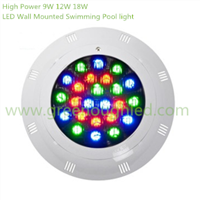 High Power LED Wall Mounted Swimming Pool light/RGB LED Fountain Light 9W 12W 18W