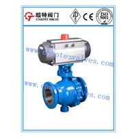 Cast Steel Pneumatic Operated Trunnion Ball Valve (Q647F)
