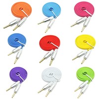2015 hot sale colorful flat metallic aux cable made in China factory